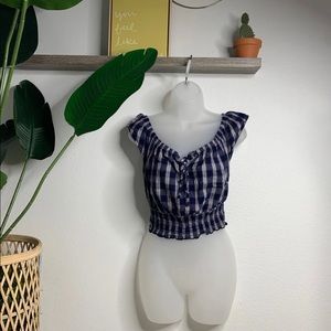 Plaid crop top